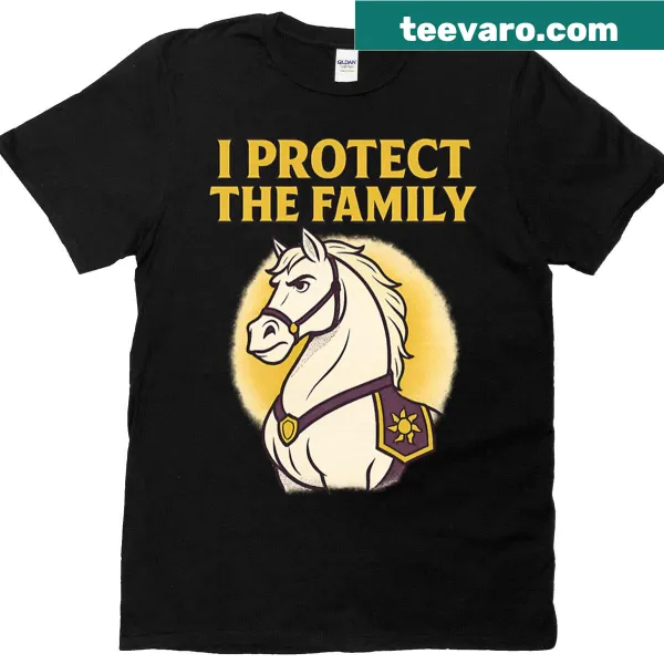 Illustrated T-shirt featuring a heroic horse inspired by Maximus