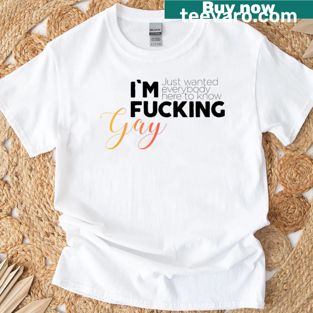 Bold T-shirt with the text 'I'm Fucking Gay' — on a men's t-shirt