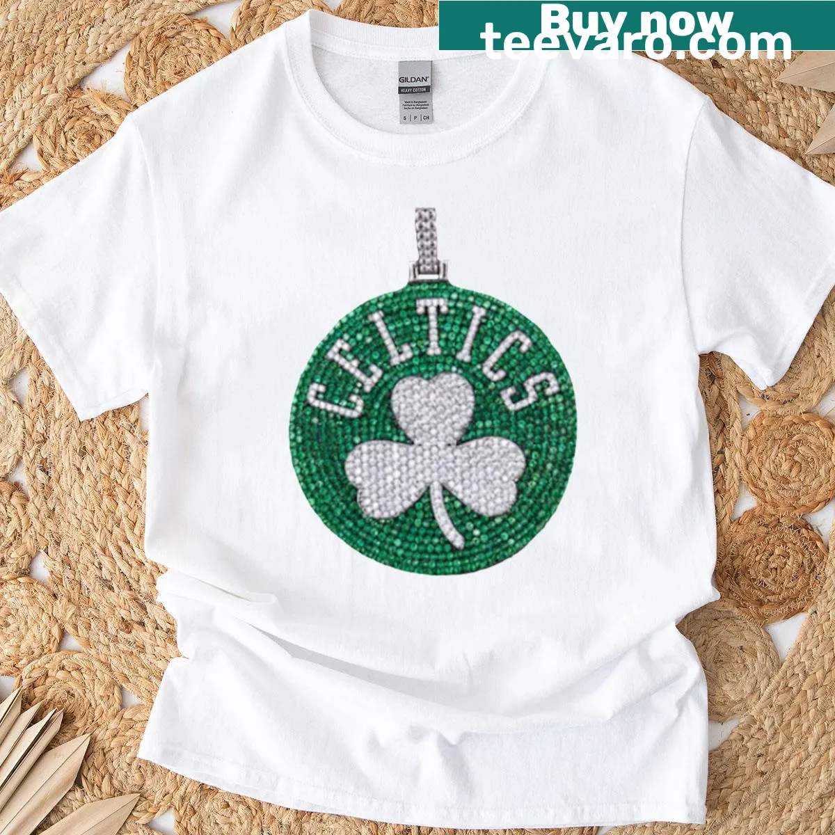 T-shirt featuring the phrase 'Jewels of Boston' — on a men's t-shirt