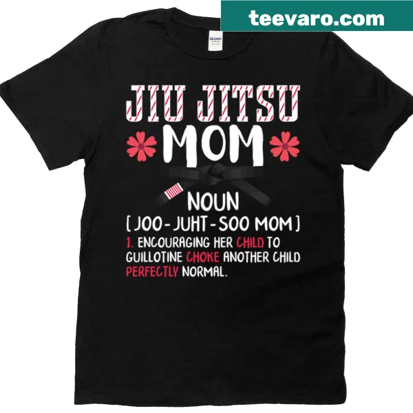 Funny Jiu Jitsu mom definition typography on a t-shirt