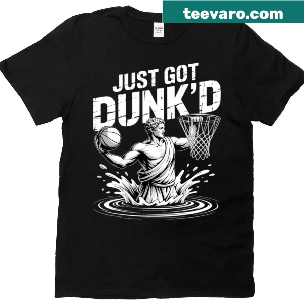 Illustrated T-shirt with basketball and baptism theme