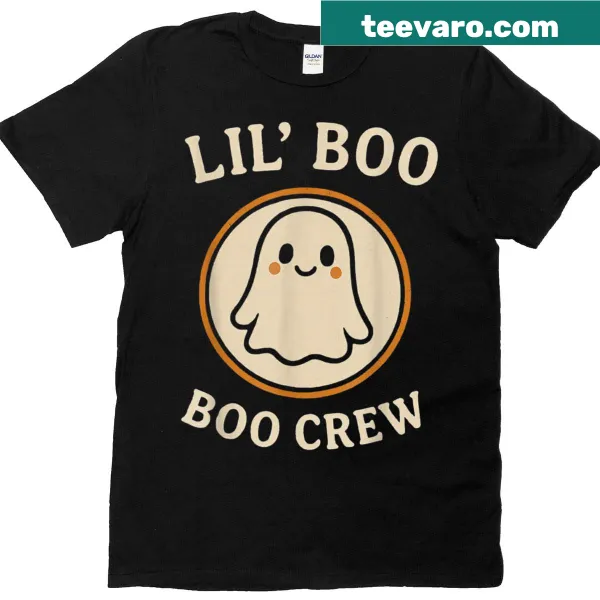 Cute ghost-themed Lil Boo Boo Crew Halloween shirt for kids.