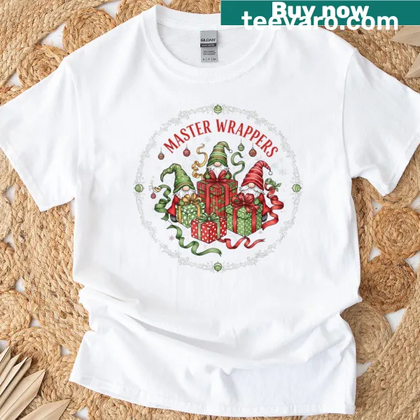 Christmas T-shirt featuring a whimsical gnome design