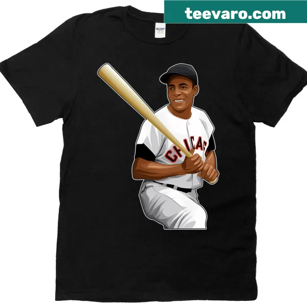 T-shirt with illustration of Minnie Miñoso batting