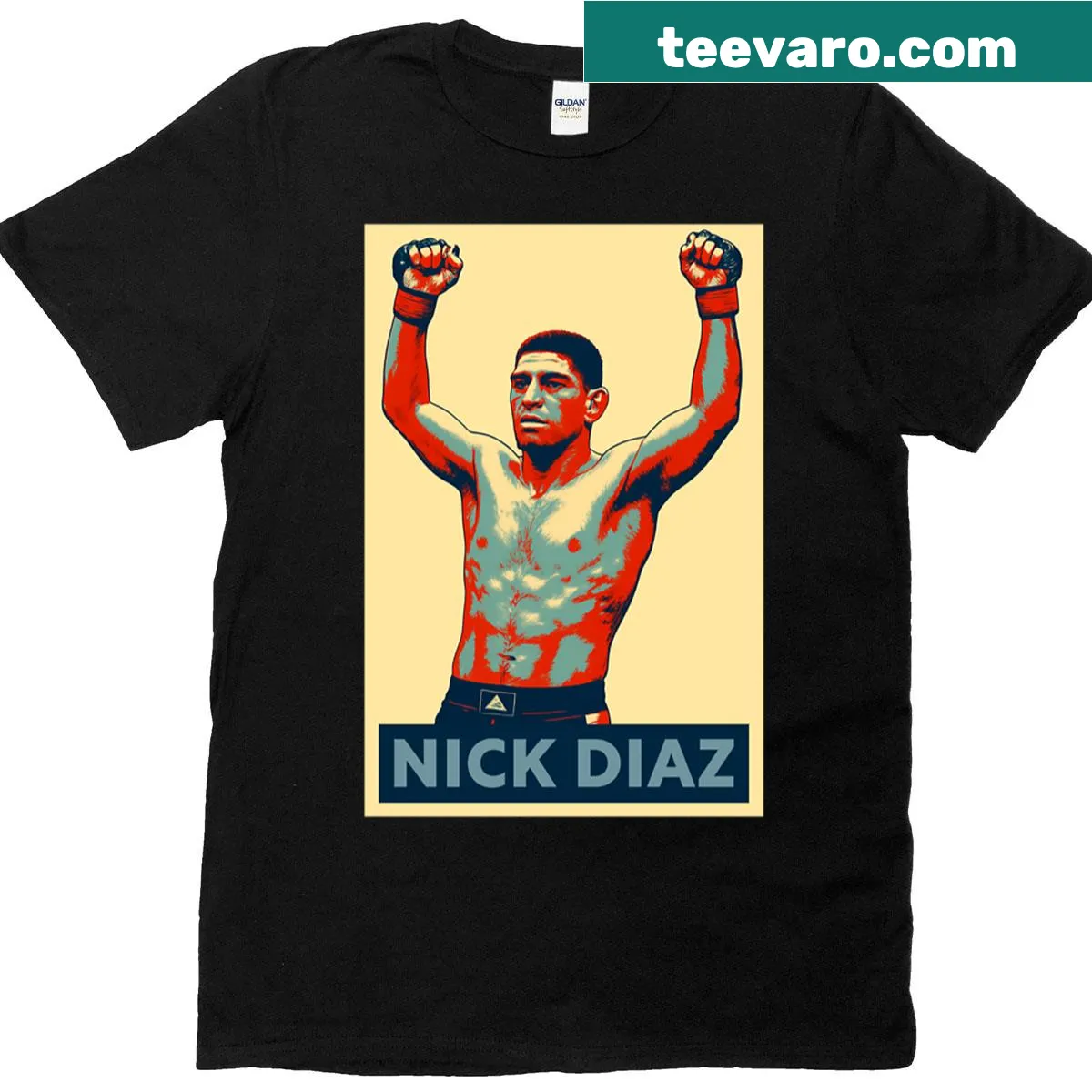 T-shirt featuring Nick Diaz's name for MMA fans — on a men's t-shirt