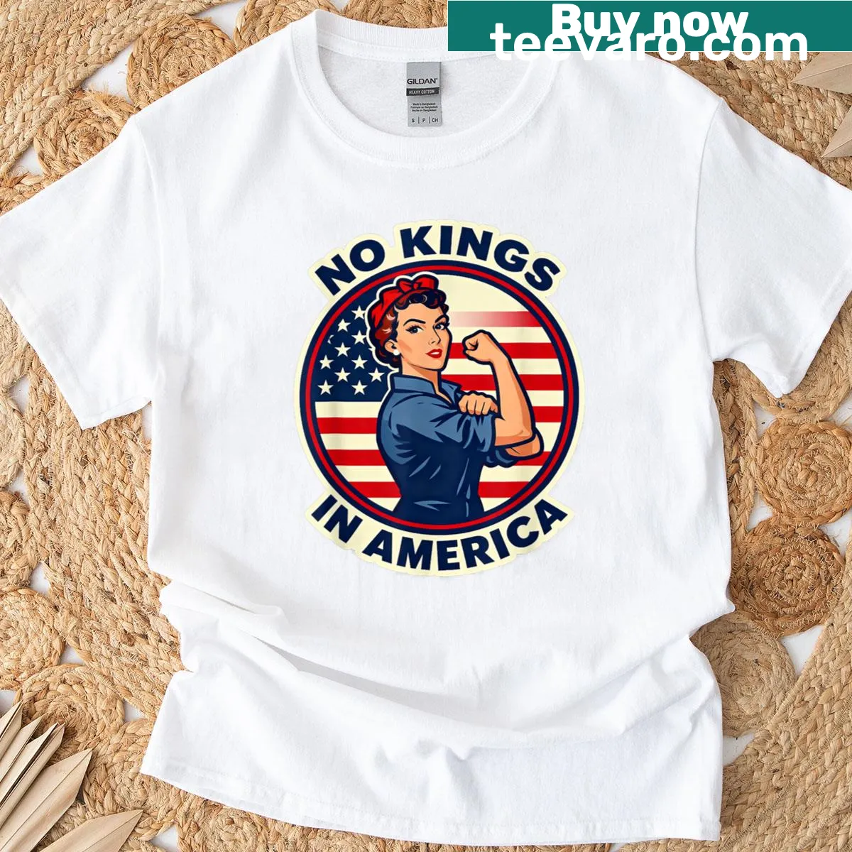 Vintage-style T-shirt with a distressed USA flag graphic. — on a men's t-shirt