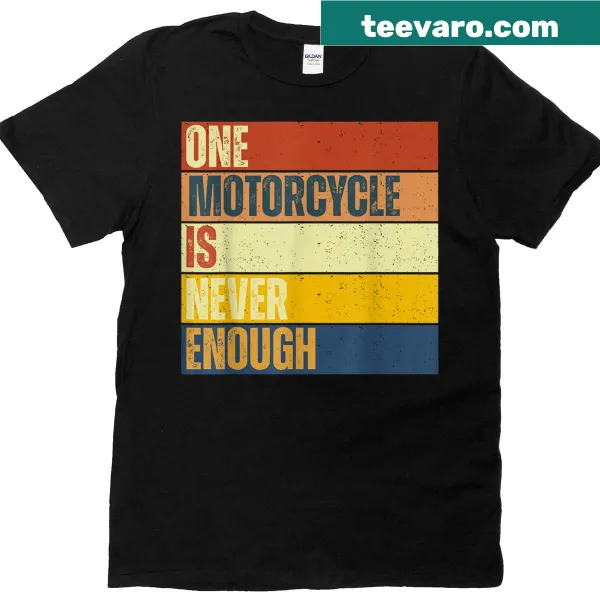 Playful T-shirt with motorcycle graphic and humorous text