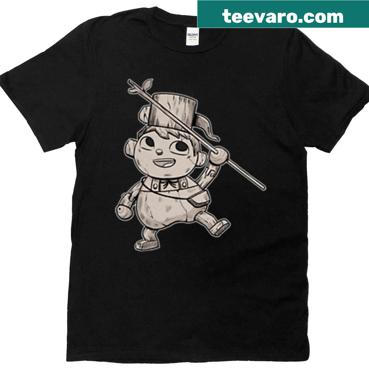 Illustrated Greg from Over The Garden Wall on T-shirt — on a men's t-shirt