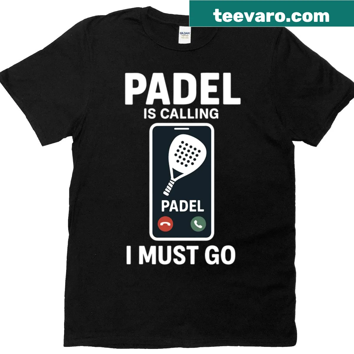Funny saying t-shirt about padel and beer — on a men's t-shirt