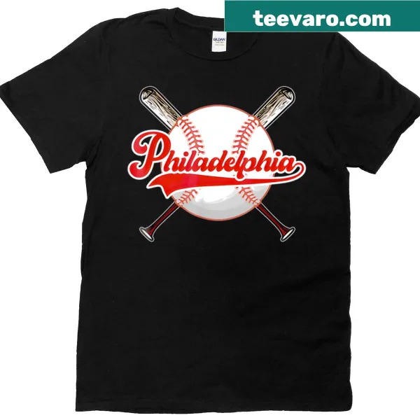 Philadelphia baseball-themed T-shirt with stylish emblem design