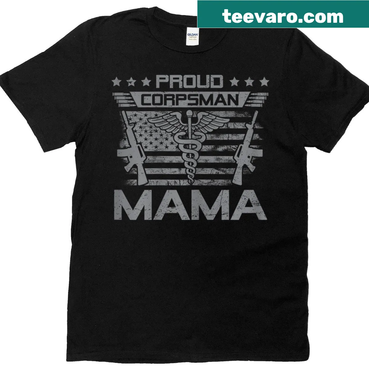 Patriotic design for Corpsman moms on t-shirt — on a men's t-shirt