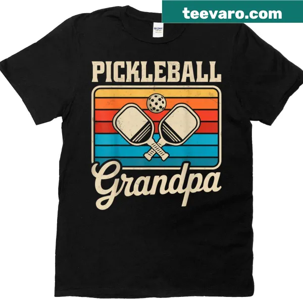 T-shirt with Proud Pickleball Grandpa text design