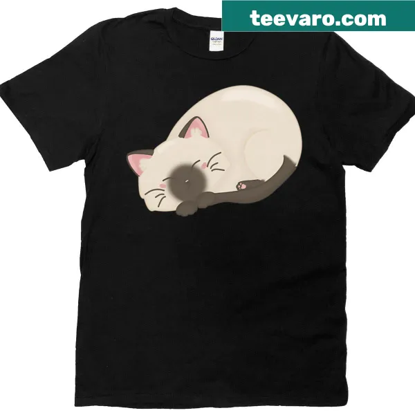 Illustration of a Siamese cat on T-shirt
