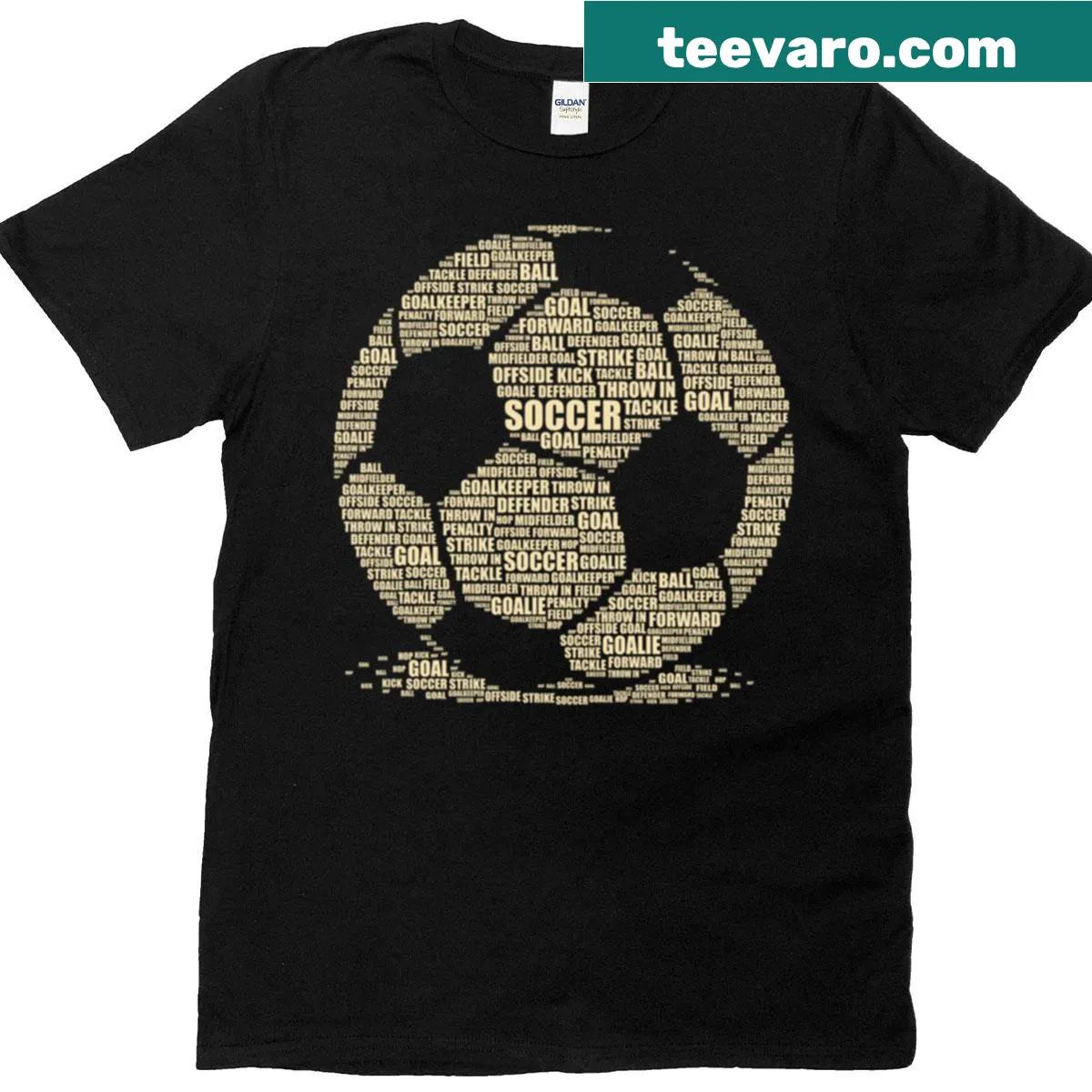 Vintage-style T-shirt featuring a retro soccer ball graphic. — on a men's t-shirt
