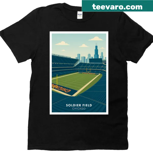 Chicago Bears Soldier Field text t-shirt