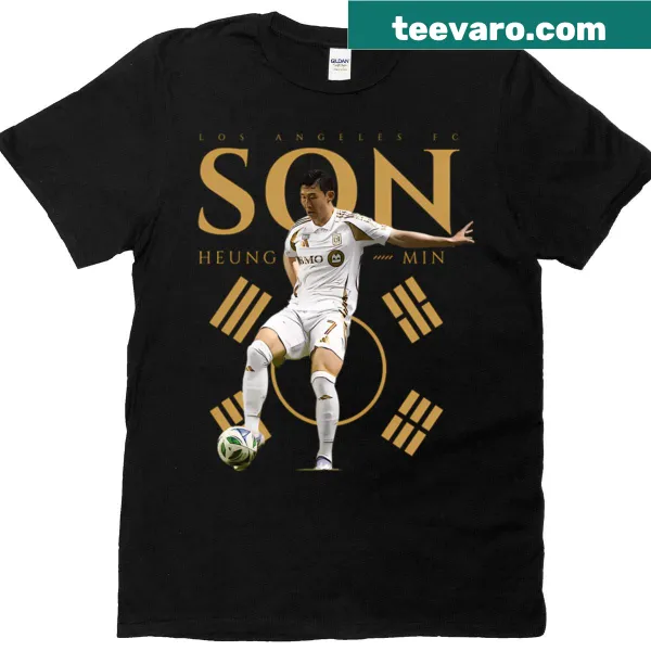 Son Heung Min t-shirt featuring a dynamic sports graphic.