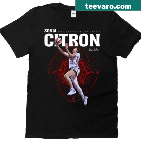 Illustrated T-shirt featuring the name Sonia in a playful font.