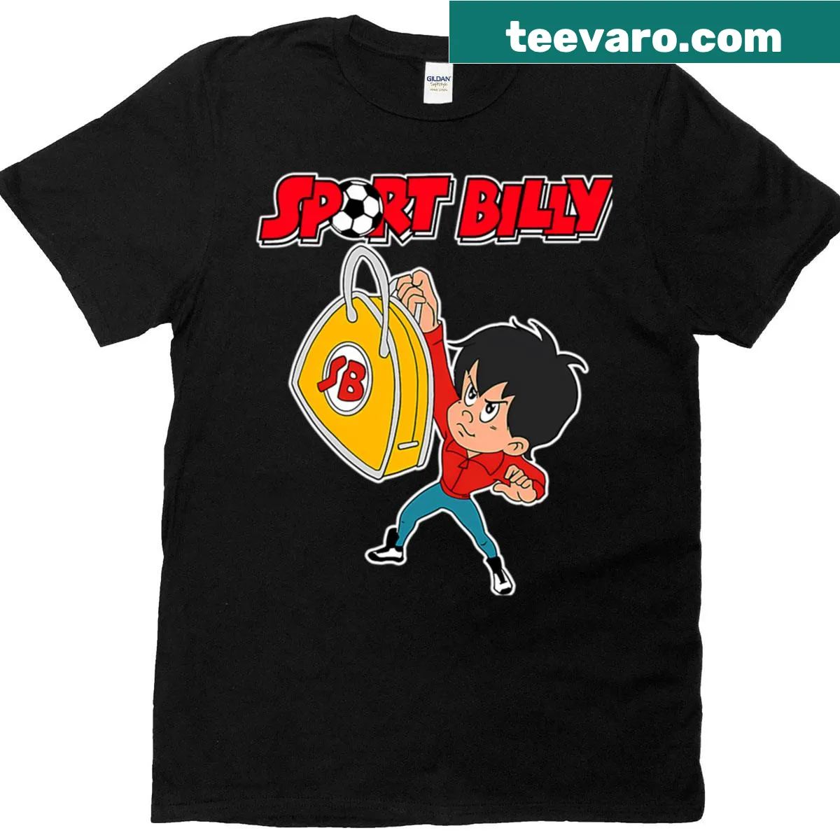 Sport Billy logo minimalist t-shirt — on a men's t-shirt