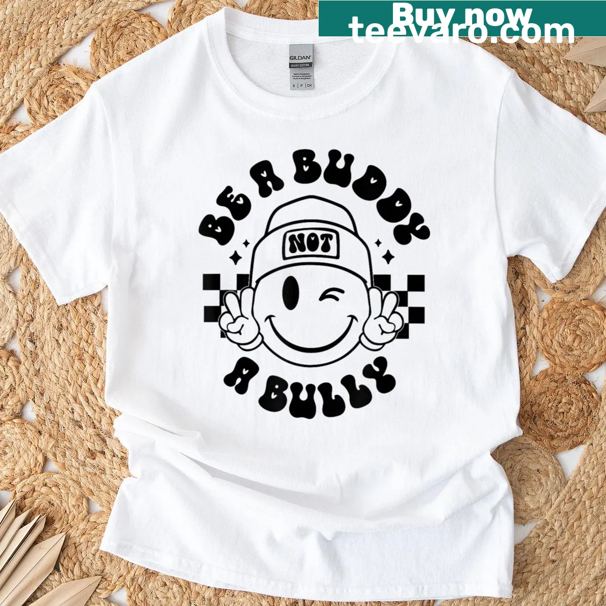Positive anti-bullying message on T-shirt — on a men's t-shirt