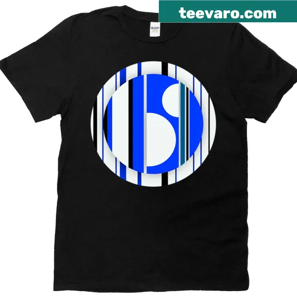 Abstract T-shirt with geometric stripes and circles design