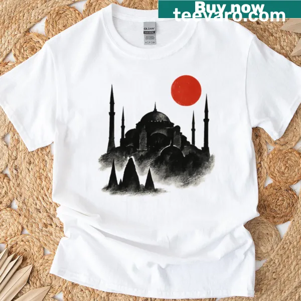 Sumi-e style T-shirt featuring an illustrated turkey