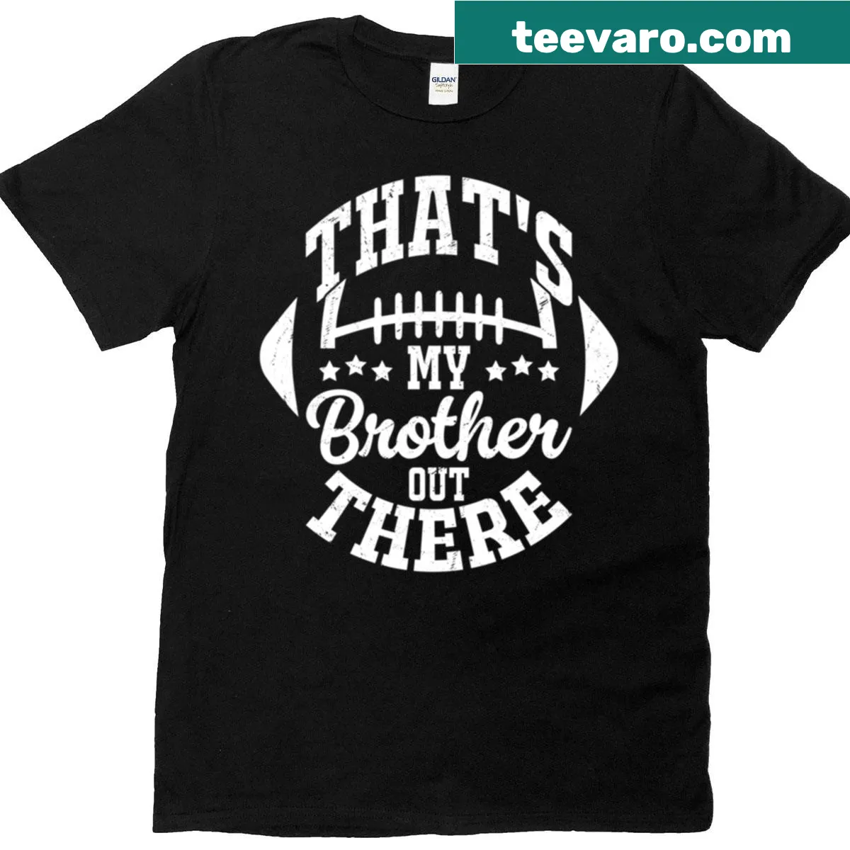Proud support tee with the phrase about a brother playing — on a men's t-shirt
