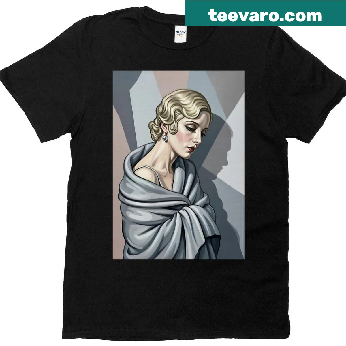 Art Deco styled graphic on a t-shirt — on a men's t-shirt
