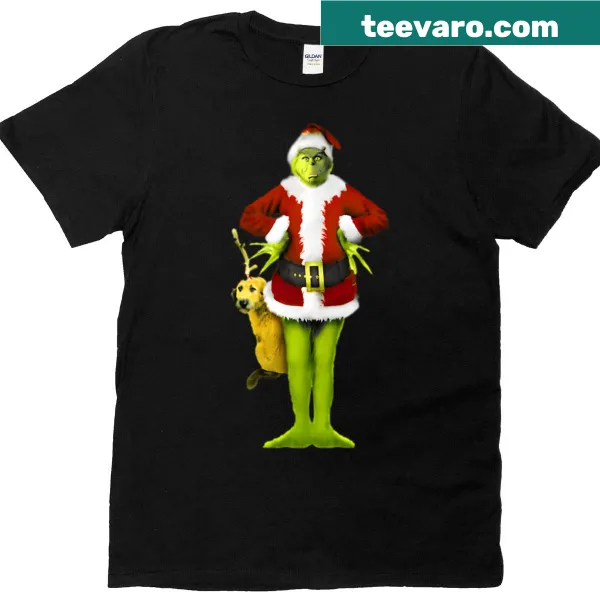 Funny Grinch graphic t-shirt capturing holiday spirit