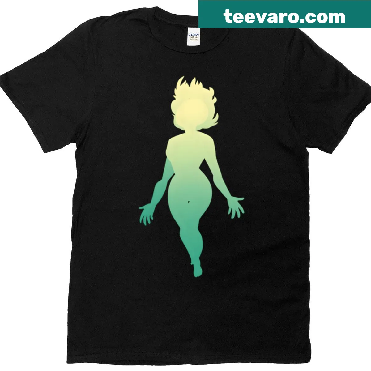 Playful transistor graphic with superuser elements — on a men's t-shirt