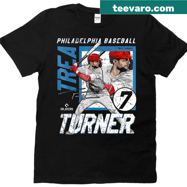 Philadelphia baseball fan art T-shirt featuring Trea Turner