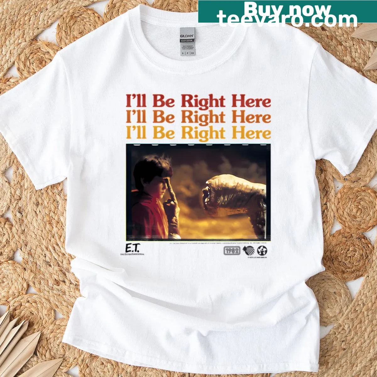 Cute cartoon alien design on a vintage-style T-shirt. — on a men's t-shirt