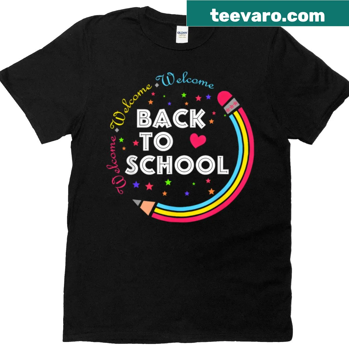 Funny teacher T-shirt for back-to-school with playful welcome message — on a men's t-shirt