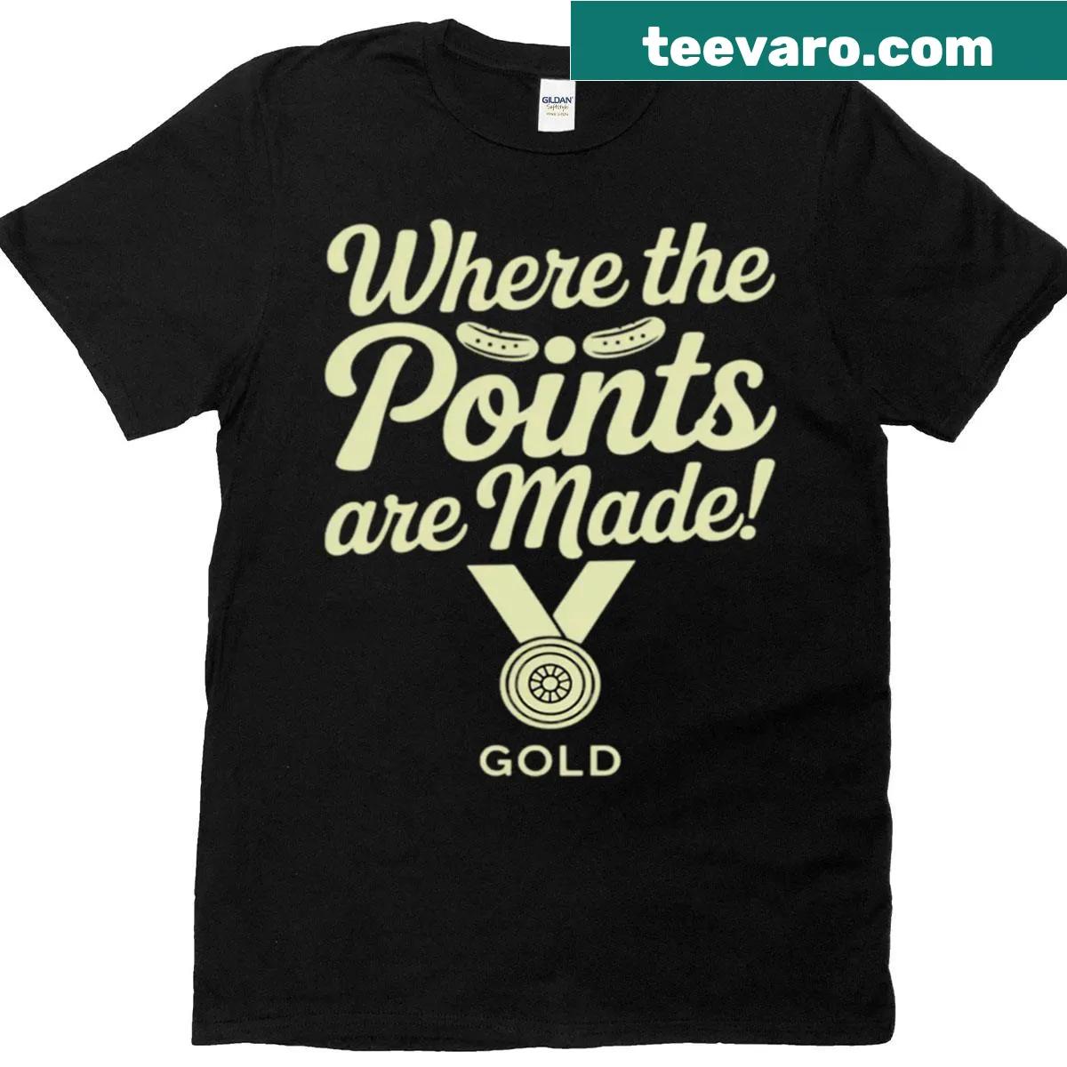 Funny pickleball-themed T-shirt with playful medal design — on a men's t-shirt