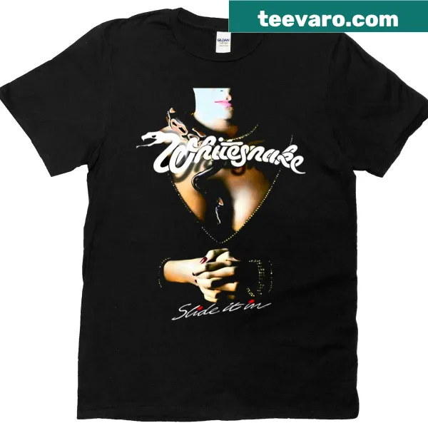 Whitesnake logo T-shirt featuring a bold typographic design