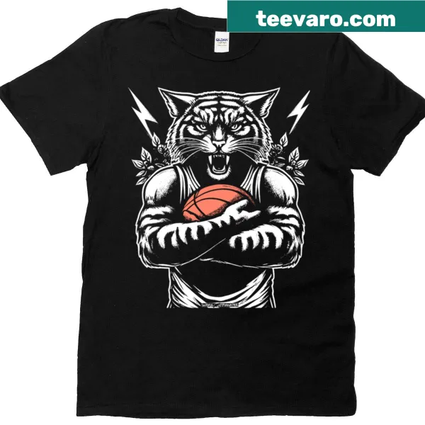 Wildcats basketball graphic T-shirt featuring a dynamic hoop design