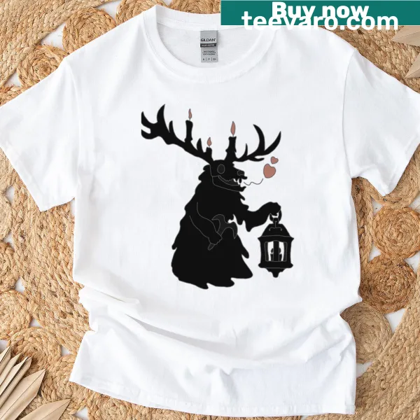 Dark T-shirt featuring Wildy the Monster graphic for horror fans