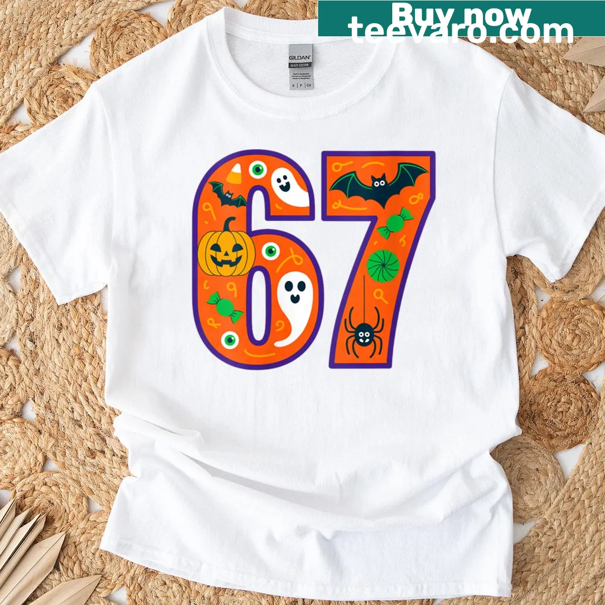 T-shirt featuring a humorous Halloween design for meme lovers. — on a men's t-shirt