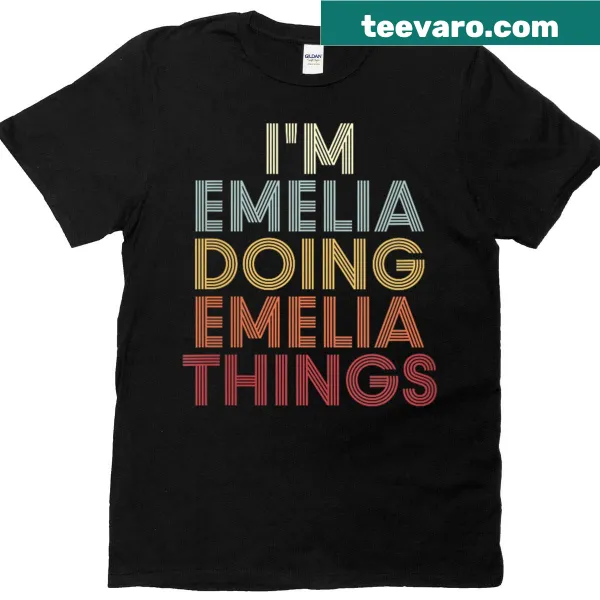 Personalized Emelia name T-shirt for women