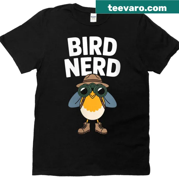 Funny bird-themed T-shirt with playful text for birdwatching fans