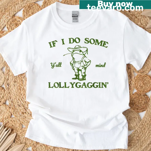 Funny cartoon frog T-shirt with a humorous saying.
