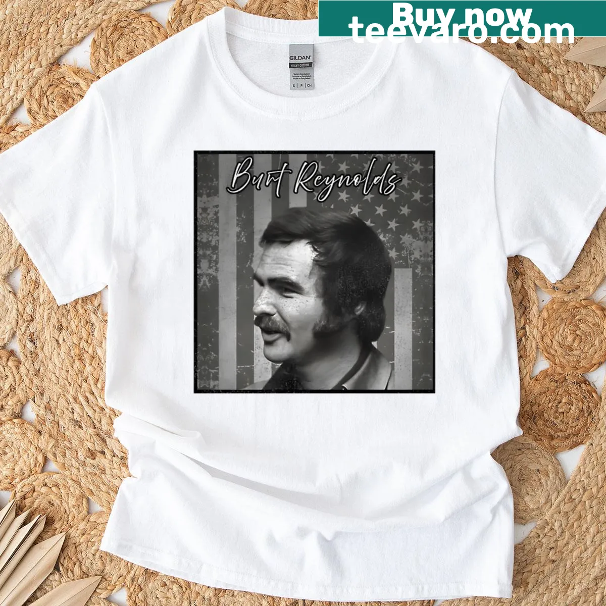 Retro movie-themed T-shirt featuring iconic actors from classic films — on a men's t-shirt