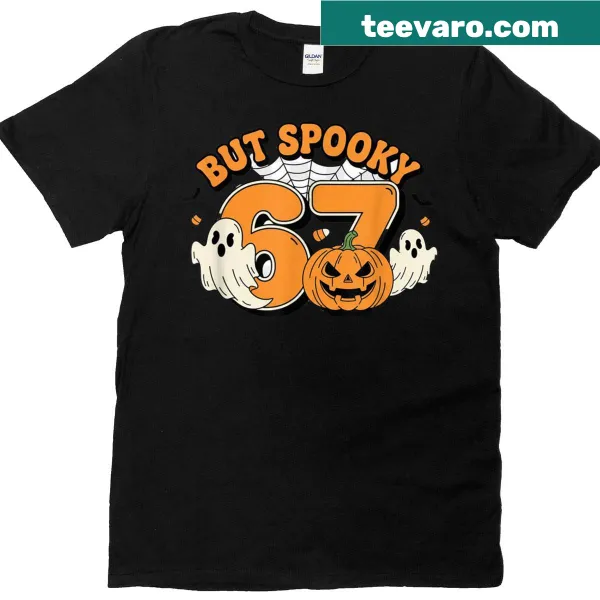 Funny ghost meme design on a Halloween-themed T-shirt.