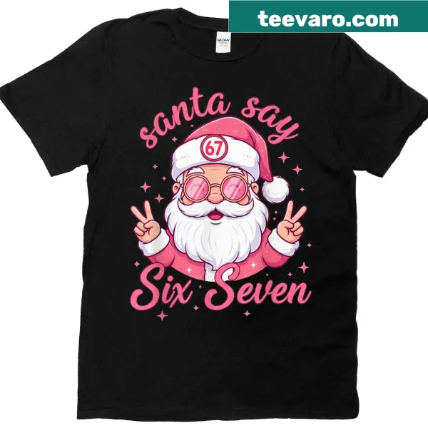 Funny Christmas T-shirt with Santa meme and text