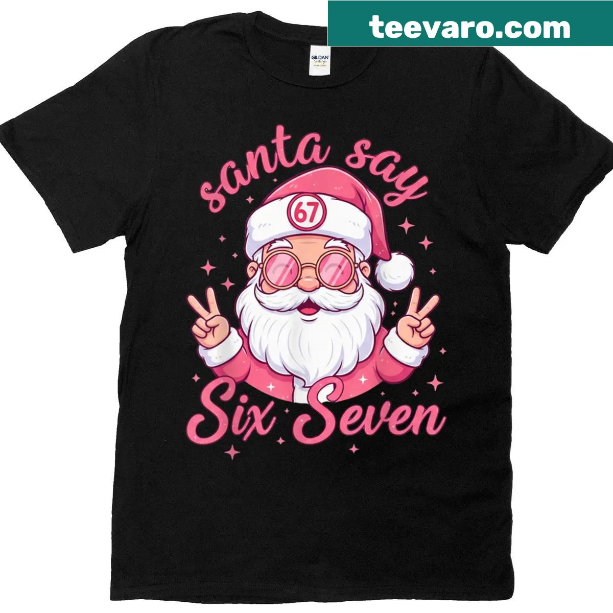 Funny Christmas T-shirt with Santa meme and text — on a men's t-shirt