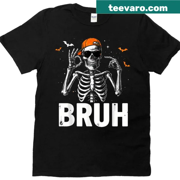 Funny T-shirt featuring skeleton hand design for kids