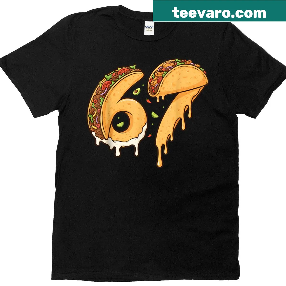 Funny taco meme design for kids on a T-shirt — on a men's t-shirt
