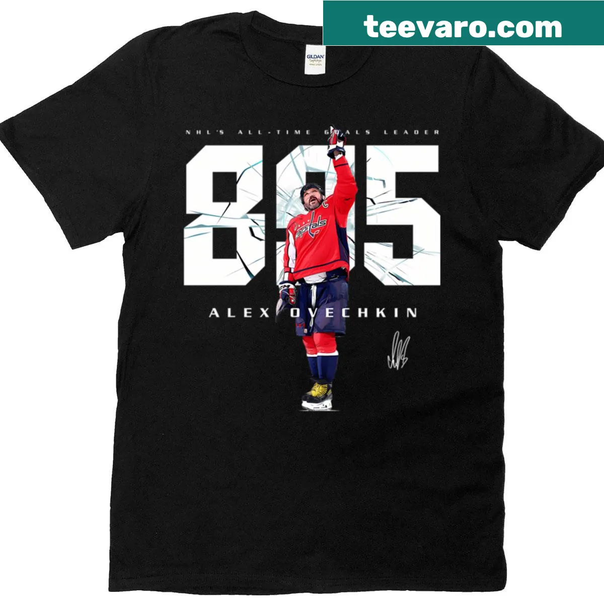 Alex Ovechkin name design on a sports T-shirt — on a men's t-shirt