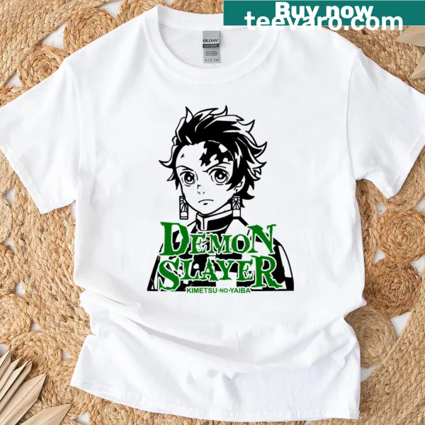 Demon Slayer inspired dark fantasy t-shirt with intricate artwork