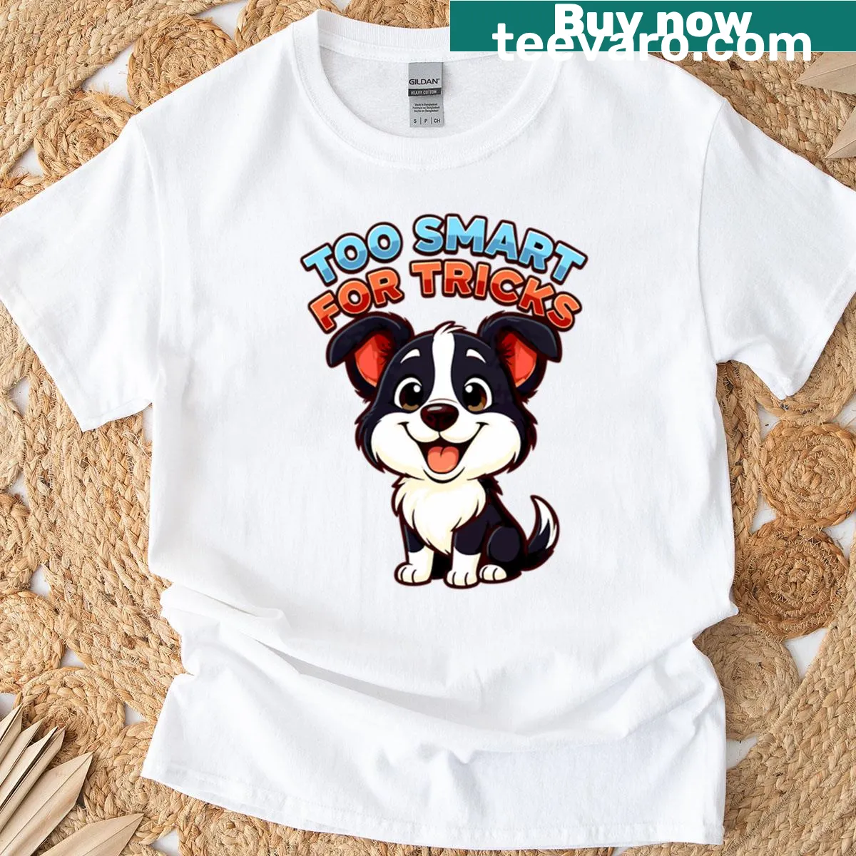 T-shirt with a smart dog quote about Border Collies — on a men's t-shirt