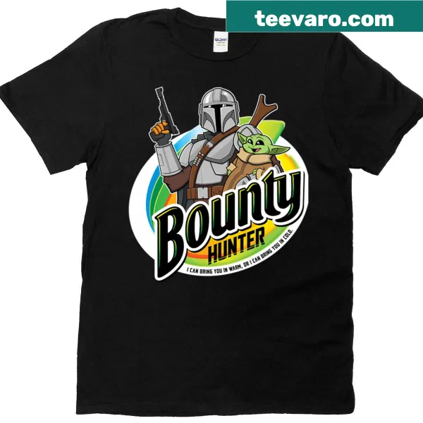 Bold bounty hunter graphic t-shirt